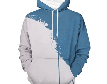 Stilvoller bedruckter Blue Shade Hoodie für Männer: Komfort und Mode kombiniert