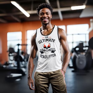 Ultimative Kreuzheber Schädel Tank für Männer Fitness Tank Top Gym T-Shirt Bodycycling Shirt Workout Tank Geschenk für PowerLifter Heben Gymwear