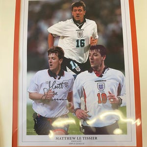 England Matt le Tissier personally signed Limited Edition print