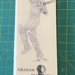 Cricket Graham Gooch personally signed mini cricket bat