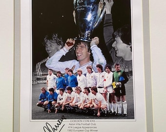 Aston Villa Gordon Cowans personally signed limited edition print