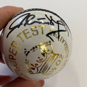 Cricket ball White personally signed by Sir Clive Lloyd