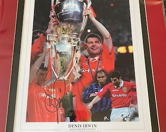 Manchester United Denis Irwin personally signed limited edition print