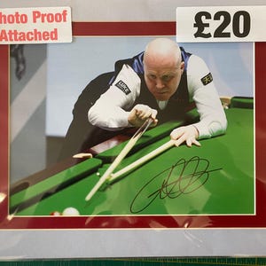 Snooker John Higgins personally signed photograph