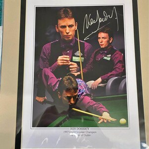Snooker legend Ken Doherty personally signed limited edition print