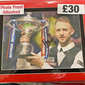 Snooker legend Judd Trump personally signed photograph