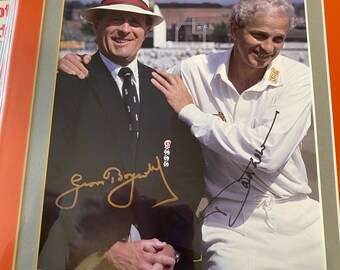 Cricket Geoffrey Boycott & David Gower persönlich signierte Fotografie