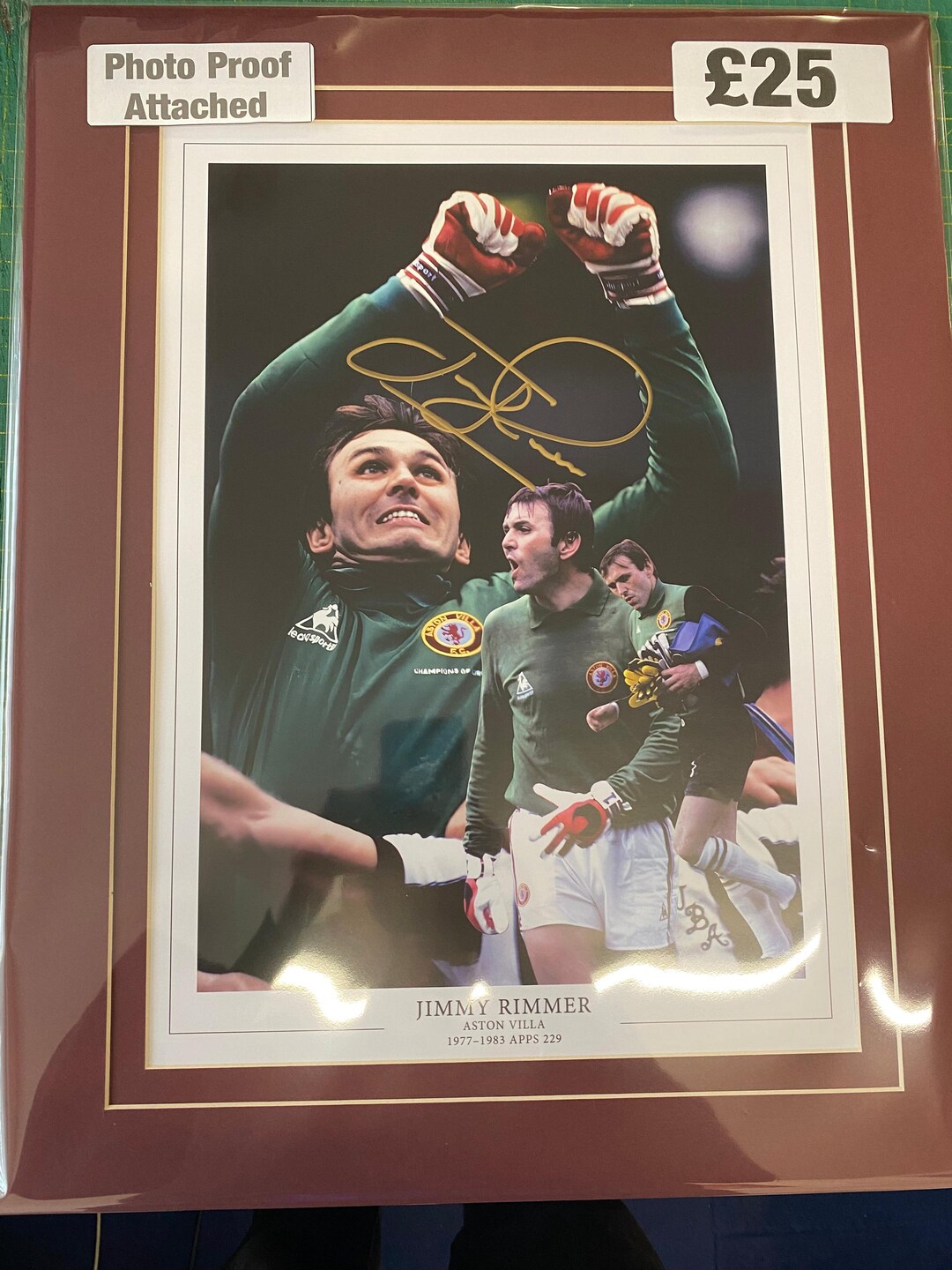Aston Villa Jimmy Rimmer Personally Signed Limited Edition Montage ...