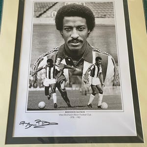 West Bromwich Albion Brendon Batson personally signed limited edition print