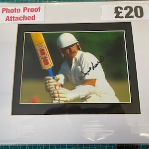 Cricket England Wayne Larkins personally signed photograph