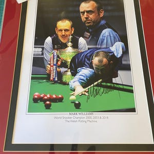 Snooker Mark Williams personally signed limited edition print