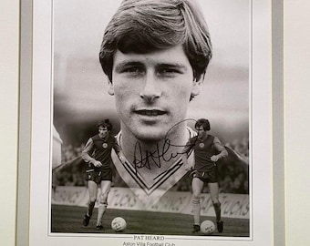 Aston Villa legend Pat Heard personally signed limited edition print. 1982 European Cup Winner