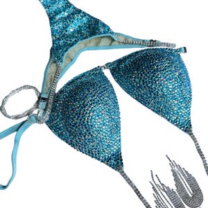 Competition wellness posing stage bikini suit Figure bikini Rhinestone bikini suit Bodybuilding bikini
