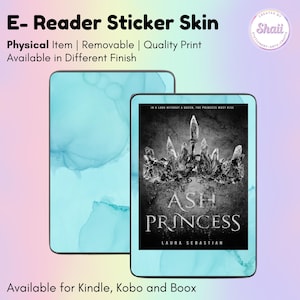 Aqua Marble E-reader Skin Sticker | Kindle Skin, Kobo Skin, Boox Skin | Created by Shaii