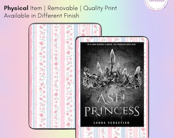 Rosa Blumenstreifen E-Reader Skin Aufkleber | Kindle Hülle, Kobo Hülle, Boox Hülle | Erstellt von Shaii