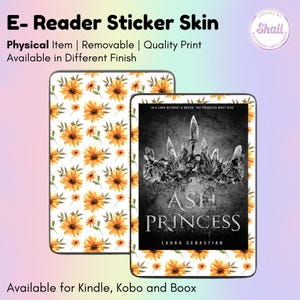 Sunflower E-reader Skin Sticker | Kindle Skin, Kobo Skin, Boox Skin | Created by Shaii