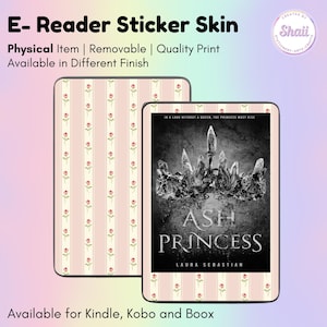 Rosy Stripes E-reader Skin Sticker | Kindle Skin, Kobo Skin, Boox Skin | Created by Shaii