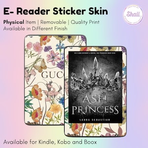 Floral on Beige E-reader Skin Sticker | Kindle Skin, Kobo Skin, Boox Skin | Created by Shaii