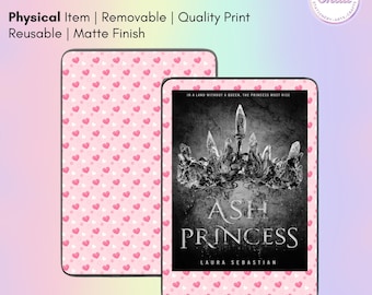 Pegatina para lector electrónico con corazones rosas / Funda para Kindle, funda para Kobo, funda para Xteink, funda para Boox / Creada por Shaii