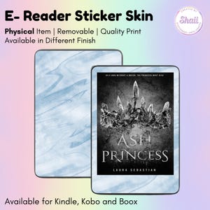 Wavy Blue Marble E-reader Skin Sticker | Kindle Skin, Kobo Skin, Boox Skin | Created by Shaii