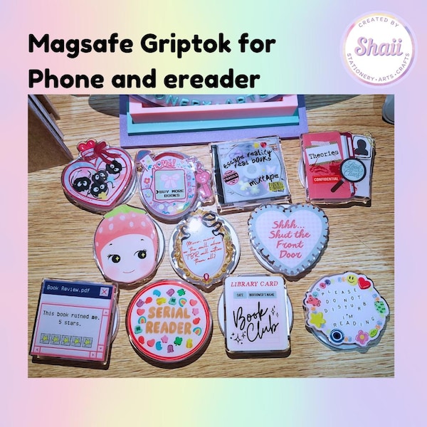 Magnetic MagSafe Griptok for Phones & eReaders | for Kindle, Kobo and Phones | Created by Shaii
