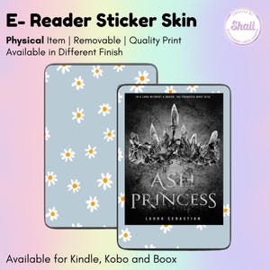 Doodle Daisies E-reader Skin Sticker | Kindle Skin, Kobo Skin, Boox Skin | Created by Shaii