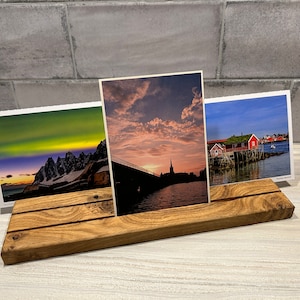 Fotohalter Fotoleiste Eiche Postkartenhalter