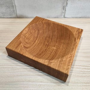 Wooden bowl made of oak / wooden bowl / storage bowl for decoration / rustic solid oak / round bowl