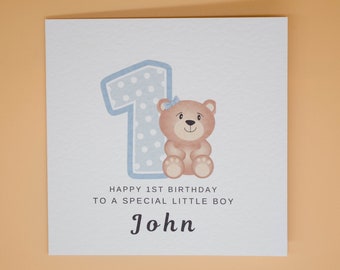 Gepersonaliseerde gelukkige verjaardagskaart voor klein meisje en jongen - Gelukkige verjaardagskaart voor zoon en dochter - Gelukkige verjaardagskaart