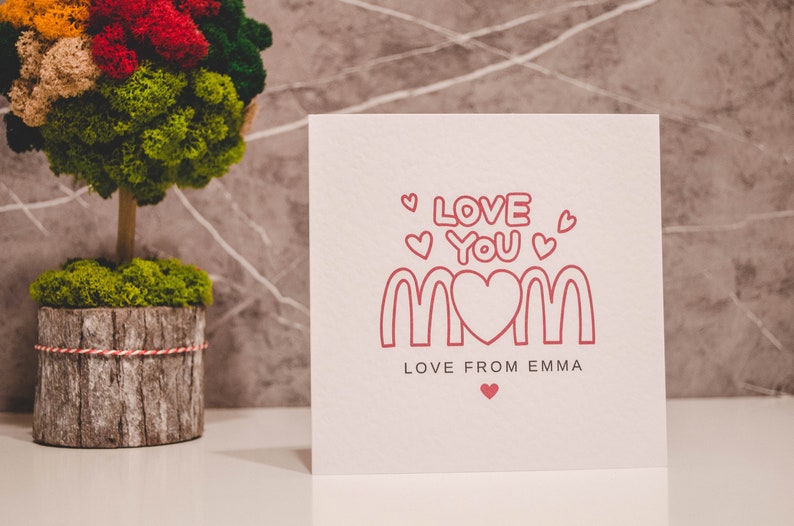 Personalised Mothers Day Card for Mummy Mothers Day Card Mothers Day ...