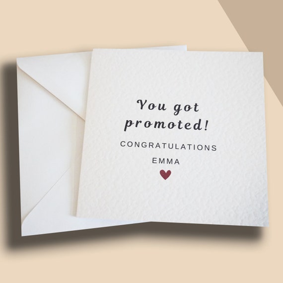 Congratulations Promotion Card for Friend - Promotion Card For Colleague -New Job Card for Coworker -  So Proud of You Card- Well Done Gift