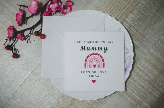 Personalised Mothers Day Gift-Happy Mothers Day Cards-Mothers Day Card From Daughter and Son-Cute Mother Day Card for Mummy