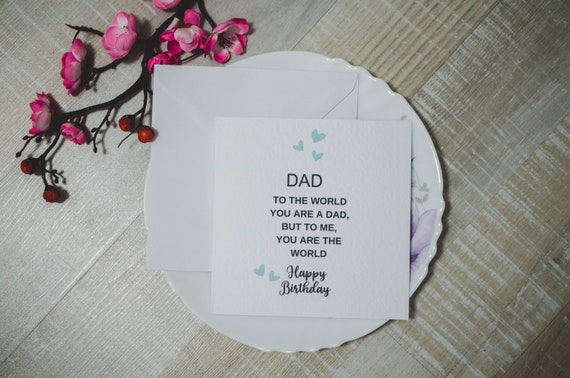 Happy Birthday To A Special Dad - Birthday Card For Dad - Dad Birthday Card -  From Daughter - Dad Birthday Gift-  From Son