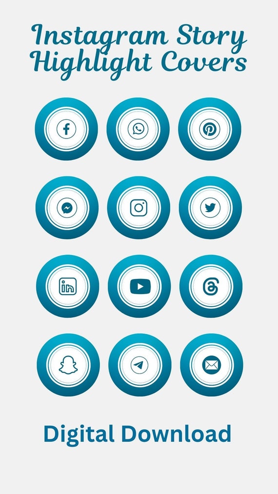 Instagram Story Highlight Icons | Instagram Highlight Icon Story Covers | Instant Download Pdf/JPG/PNG.