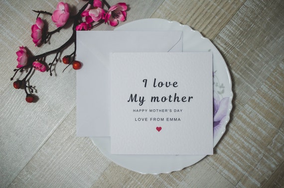 Personalised Mothers Day Card For Mummy - Mothers Day Card - Mothers Day Card For Mummy  - I Love My Mummy Happy Mothers Day