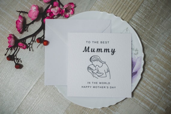 Happy Mothers Day To The Worlds Best Mummy - Mothers Day Card - Mothers Day Card For Mummy - Beautiful Mothers Day Card