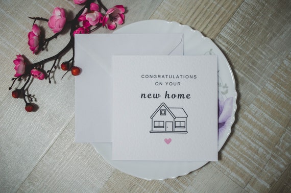 New Home Celebration Card -  New House Greeting - Happy First Home Wishes - Moving Day Congrats