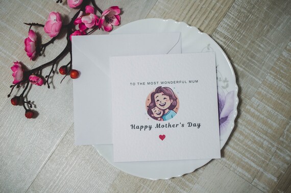 Happy Mothers Day To The Most wonderful Mum- Best Mummy - Mothers Day Card - Mothers Day Card For Mummy - Beautiful Mothers Day Card