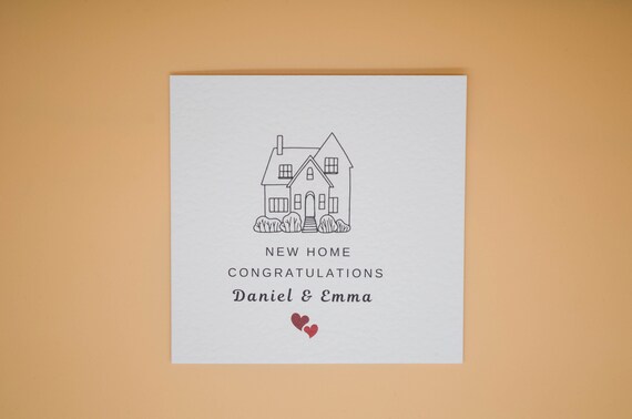 Customizable New Home Celebration Card - Personalized New House Greeting - Happy First Home Wishes - Moving Day Congrats
