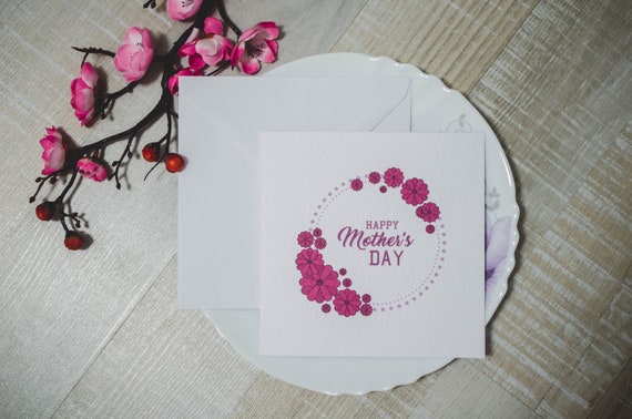 Mothers Day Card -  Mothers Day Gift- Happy Mothers Day -Card For Mothers Day - Cute flower mothers day card