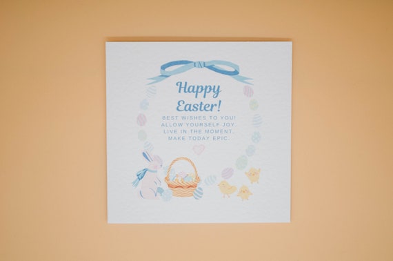 Happy Easter Card -  Easter Card  For Boy, For Girl - Easter Gift Card -  Easter Egg Card