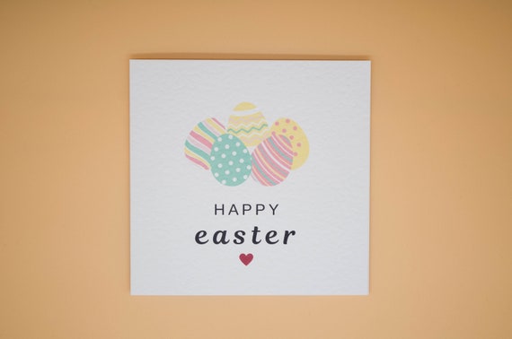 Happy Easter Card -  Easter Card  For Boy, For Girl - Easter Gift Card -  Easter Egg Card