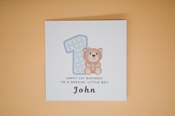 Personalised Happy Birthday Card for Little Girl and Boy - Happy Birthday Card for Son and Daughter - Happy Birthday Card - Number ( 1 to 5)