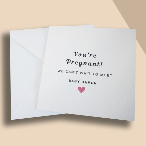 Personalised Pregnancy Card for Parents-to-Be - You're Pregnant Pregnancy Card -  Congratulations Card for Expectant Parents