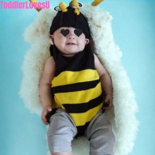 Baby Bee Romper - Bee Toddler Romper - Spring Baby Romper - Bee Baby Jumpsuit - Spring Baby Romper - Summer Babyy Jumpsuit - Newborn Romper
