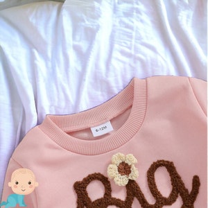 Embroidered Big Sister Sweater Newborn Big Sister Sweater Big Sister Sweater for Kids Big Sister Embroidered Top Big Sister Gift image 3