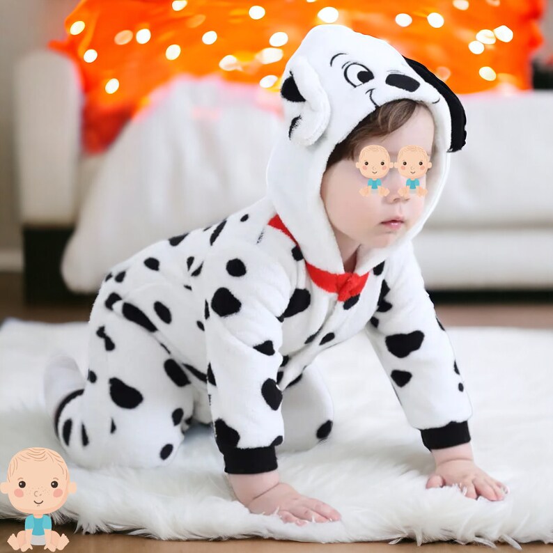 Newborn Animal Costume Baby Dog Costume Dalmatian Costume Toddler Dog
