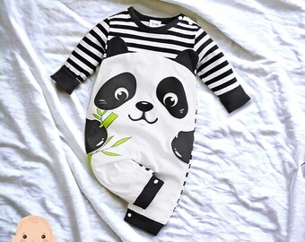 Neugeborenen Baby Strampler Niedlicher Panda Baby Strampler Niedlicher Panda Baby Kostüm Baumwolle unisex Baby Strampler Neugeborene Baby Strampler Neugeborene Baby Body Geschenk