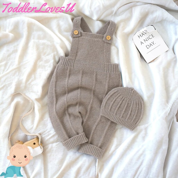 Gestrickte Baby Romper Neugeborene Handgemachte gestrickte Romper Unisex Kleinkind Handgestrickte Overall Romper koreanische Art-Baby-Kleidung gestrickte Neugeborene