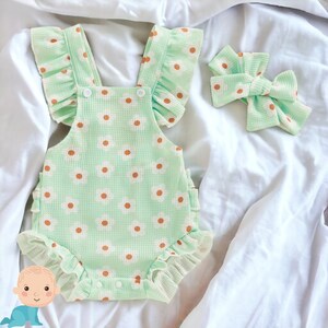 Summer Baby Bodysuit, Flower Print Summer Baby Dress, Summer Baby Clothing, Girls Baby Bodysuit, Summer Baby Girls Bodysuit, Summer Clothing E